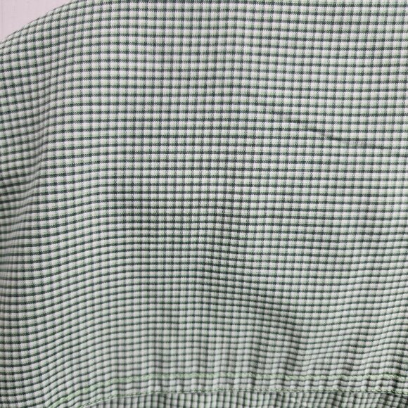 CHAPS Easy Care Green Check Plaid Short Sleeve Button Down Shirt Size Medium - Picture 8 of 9